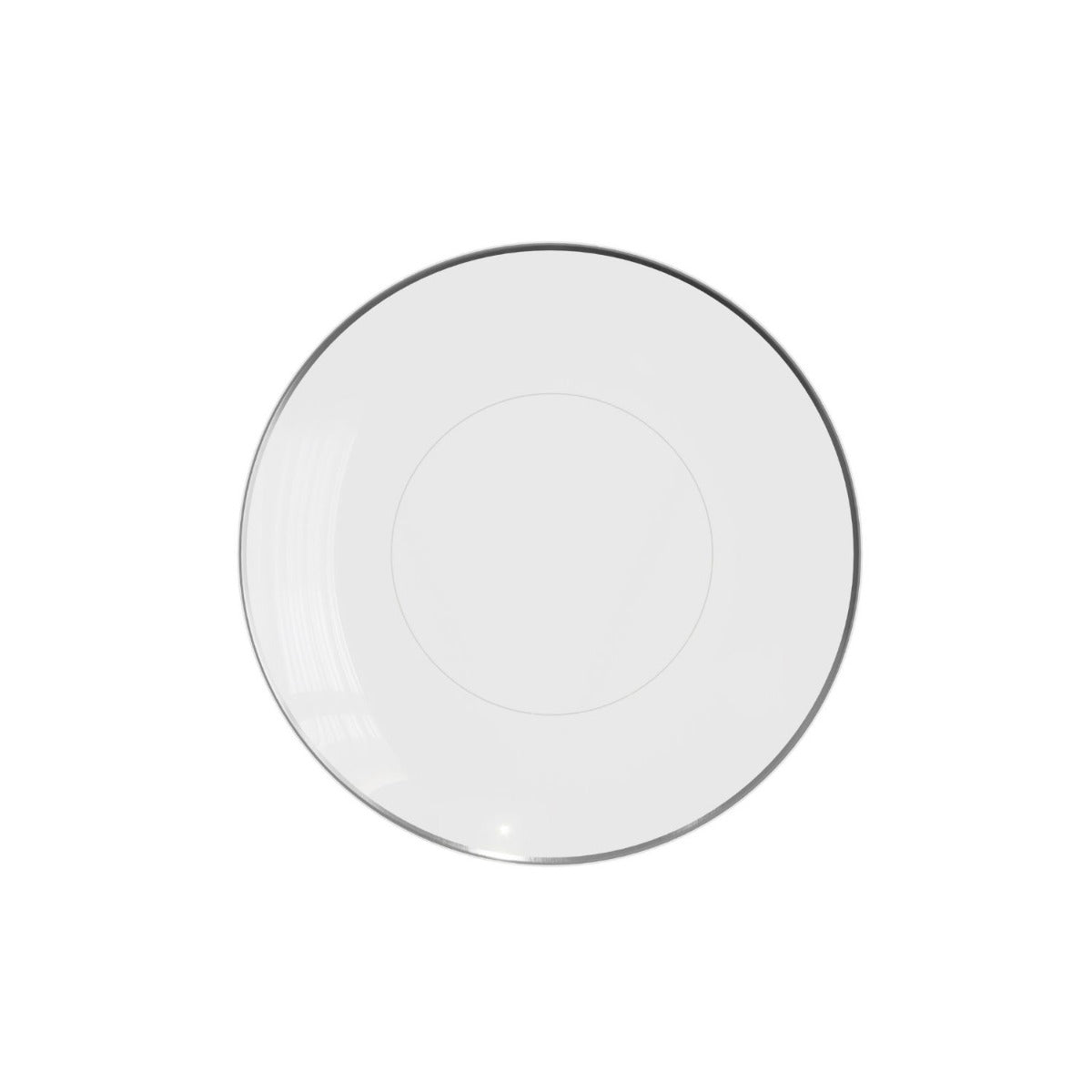 Clear Dessert Plates with Silver Rim
