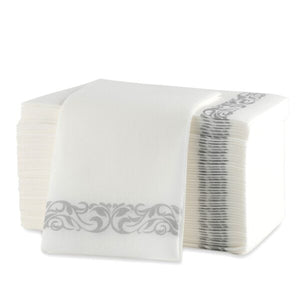 Cloth-like Border Napkins (Available in gold and silver)