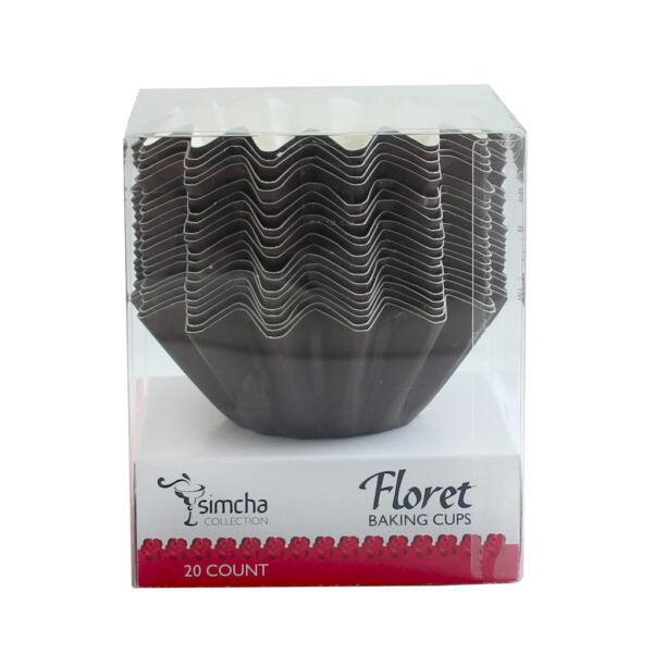 Brown Floret Baking Cups (2 Sizes)
