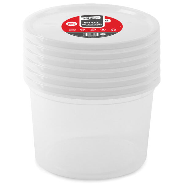 64 OZ Deli Container Combo Pack (6 Count)