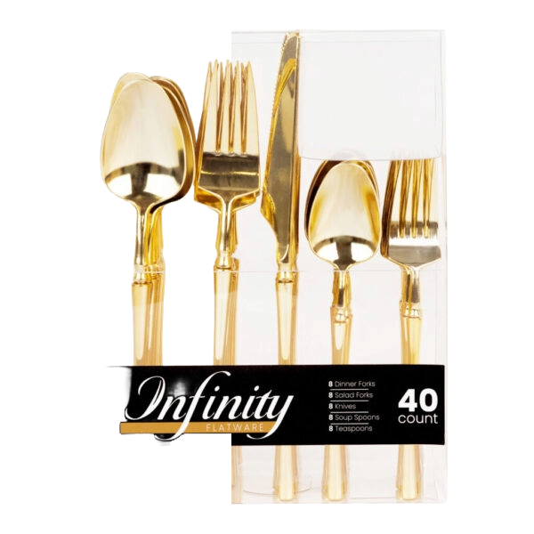 Infinity Gold Flatware Combo (40 count)