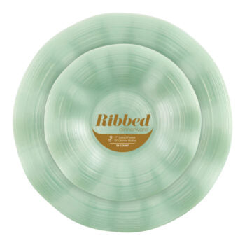 Ribbed Green Pearl Combo Plates