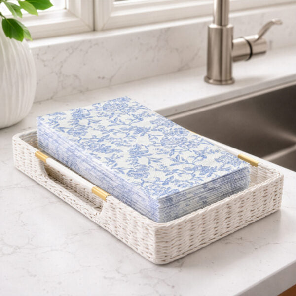Toile Print Guest Towel Napkins (20 count)