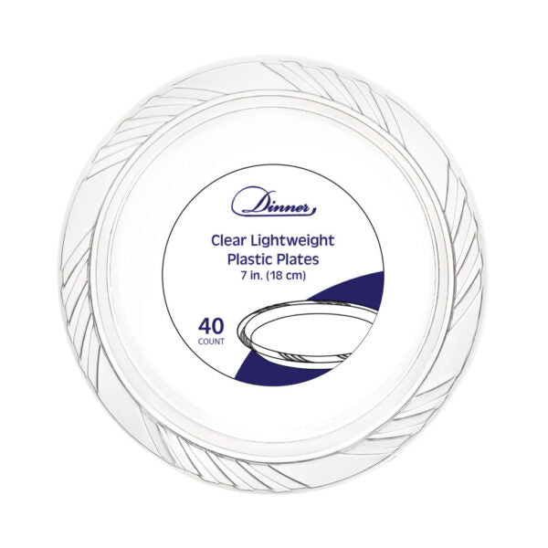 Dinner Collection Clear Plastic Plates and Bowls