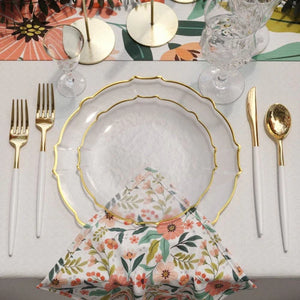 Clear/Gold Petal Plate Collection