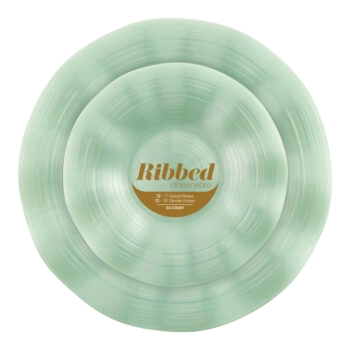 Ribbed Green Pearl Combo Plates