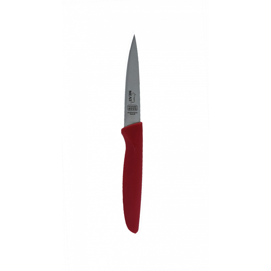 The Kosher Cook Knives - Pointed Tip, Straight Edge (Black/Green/Red)