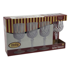 Clear Crystal Effect Wine Glasses (4 Count)
