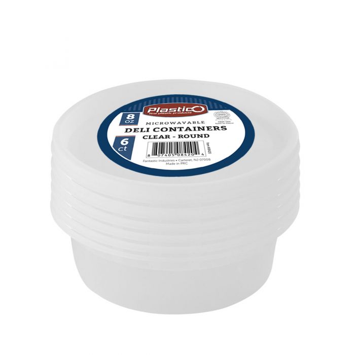 Heavy Weight 8 oz Deli Containers (6 count)