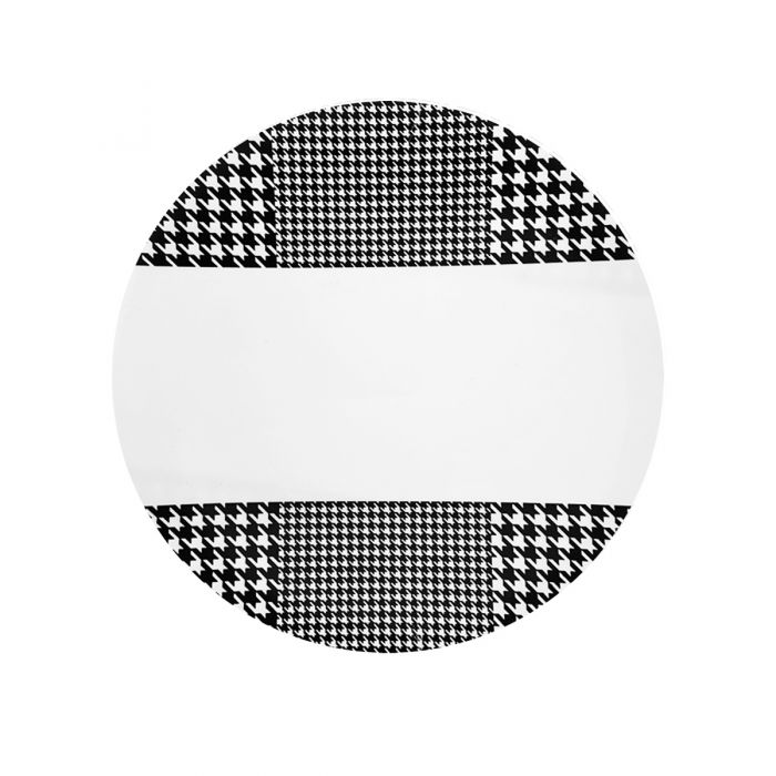 Coupeware Houndstooth Black/White 9&quot; Dinner Plates