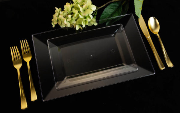 Splendid Collection Clear Rectangle Plates