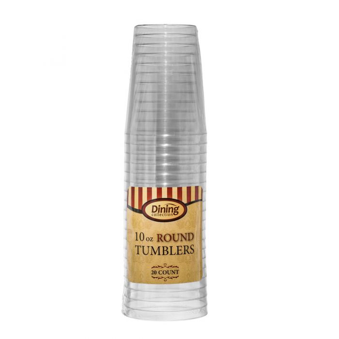 Clear Round Tumblers 10 oz (20 count)