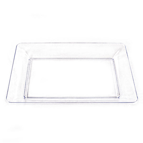 Clear Rectangular Serving Tray 10 x 14 - Pristine Party Source