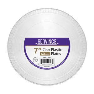 Servings Collection Clear Plastic Plates