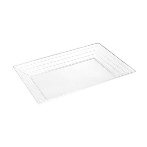 Leveled Rectangle Tray Clear 9×13