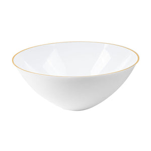 Organic White/Gold Rim 58 OZ Salad Bowl