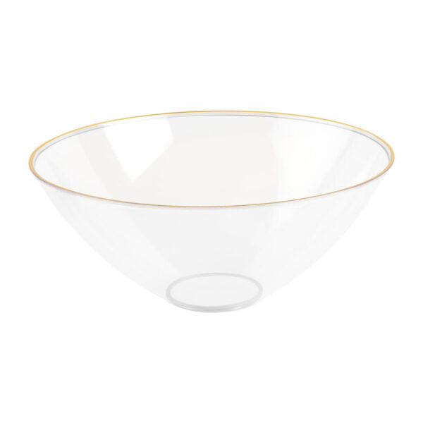 Organic Clear/Gold Rim 58 OZ Salad Bowl