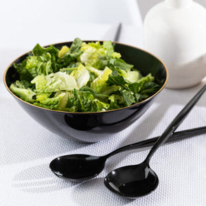 Organic Black/Gold Rim 58 OZ Salad Bowl