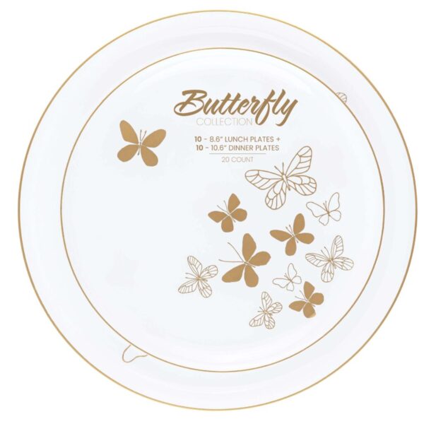Butterfly Dinnerware Combo Plates (20 count)