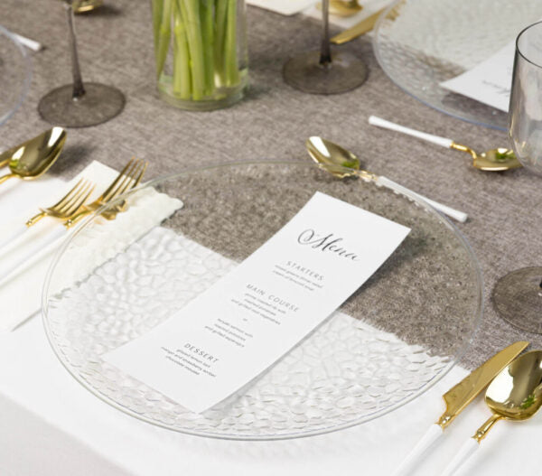 Hammered Clear Charger (4 count)