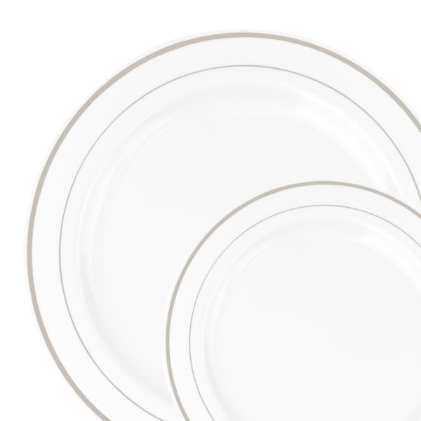 Chinaware Collection Silver Rim Plates (10 count)