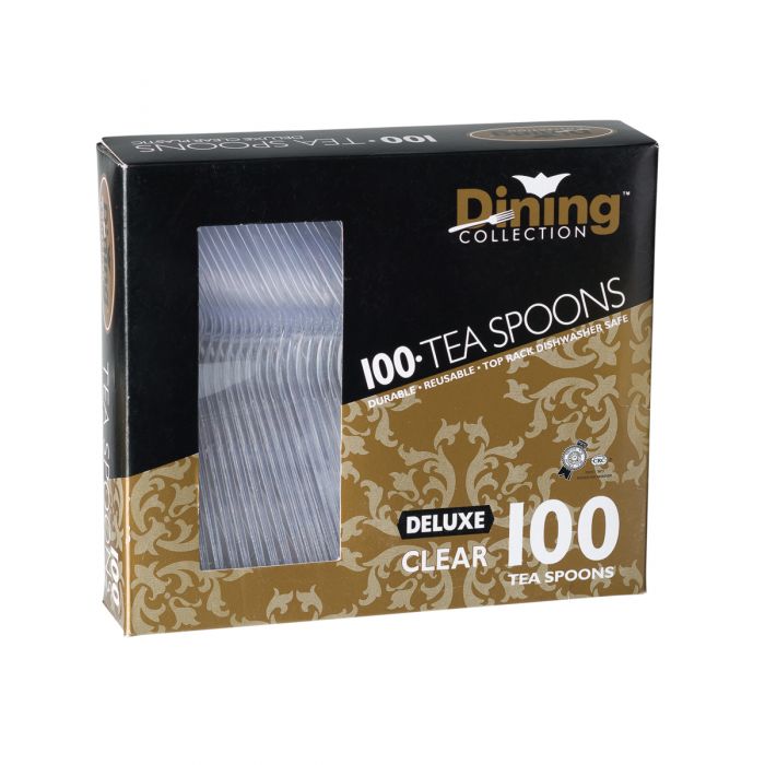 Deluxe Clear Plastic Teaspoons (100 count)