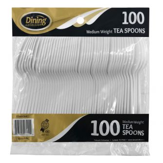 Medium Weight Plastic Teaspoons (100 Count)