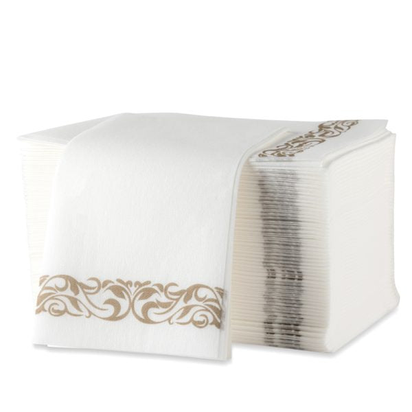 Cloth-like Border Napkins (Available in gold and silver)