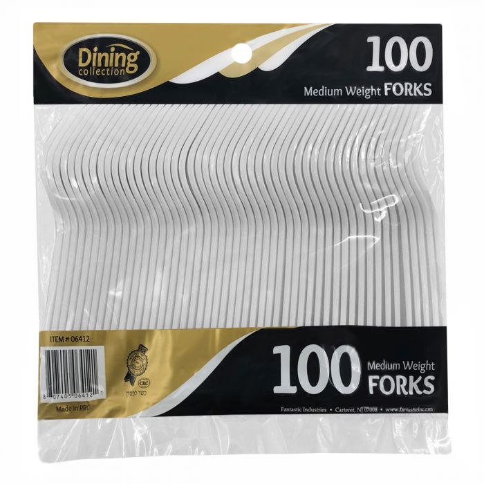 Medium Weight Plastic Forks (100 Count)