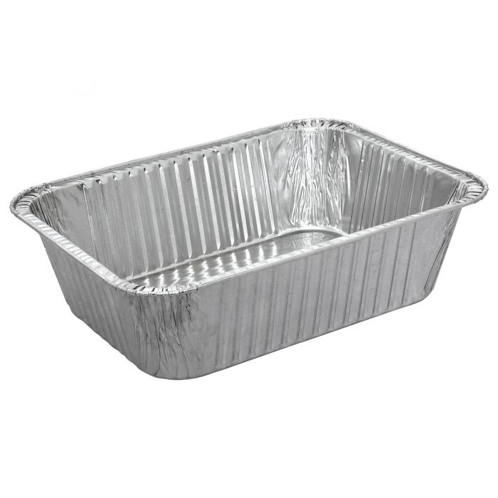 Party Source Broiler Aluminum Disposable Pans 100ct, Silver