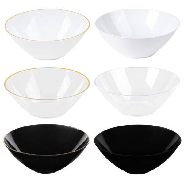 Plastic Bowls - Solid Black Organic Bowls