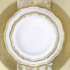 Aristocrat Collection Gold Rim Plates (10 Count)