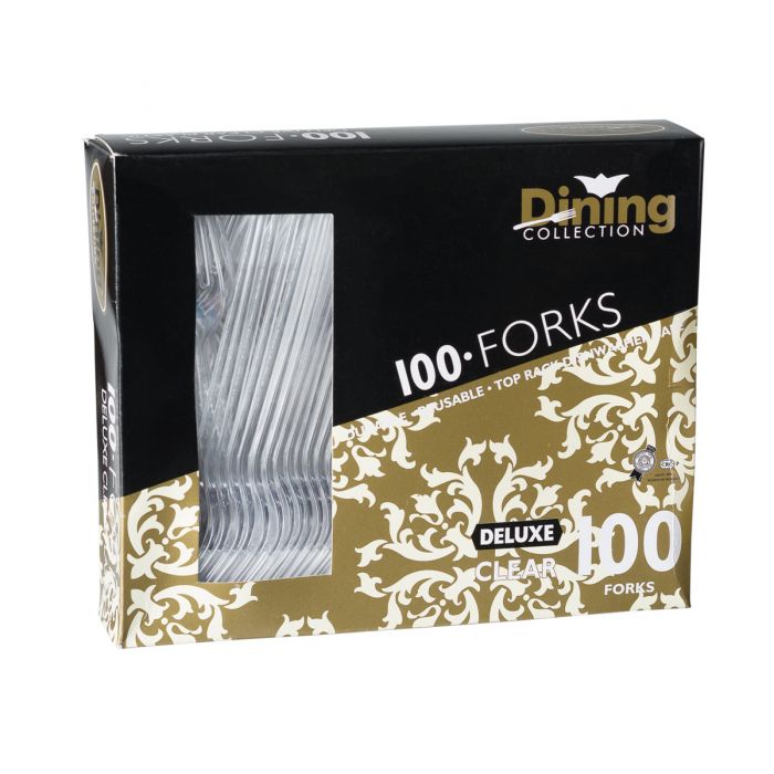 Deluxe Clear Plastic Forks (100 count)