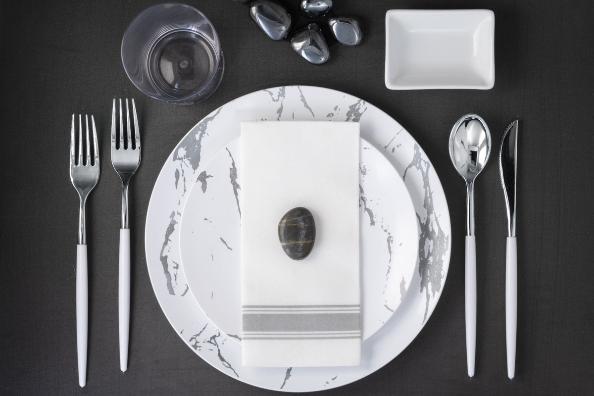 Infinity Black Flatware Combo (40 count) - Pristine Party Source