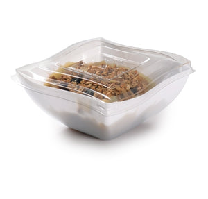 Wavetrends 16 OZ Clear Salad Bowl and Lid