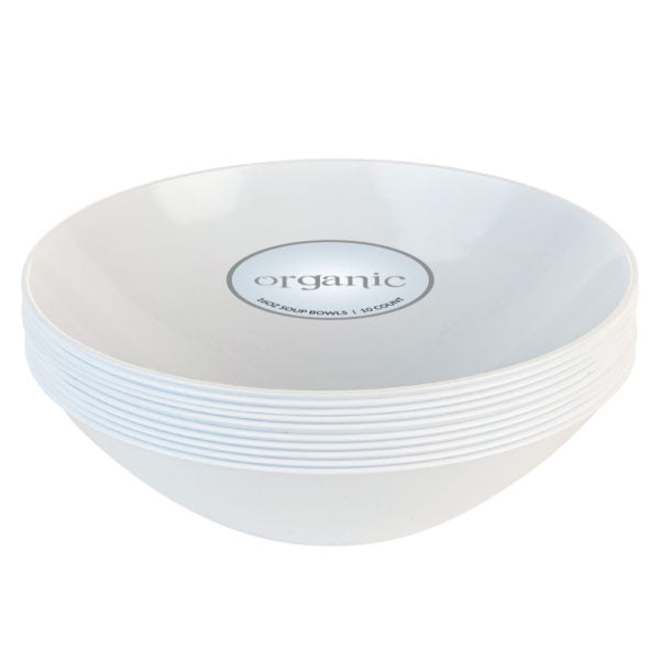 Organic White 16 oz Bowls